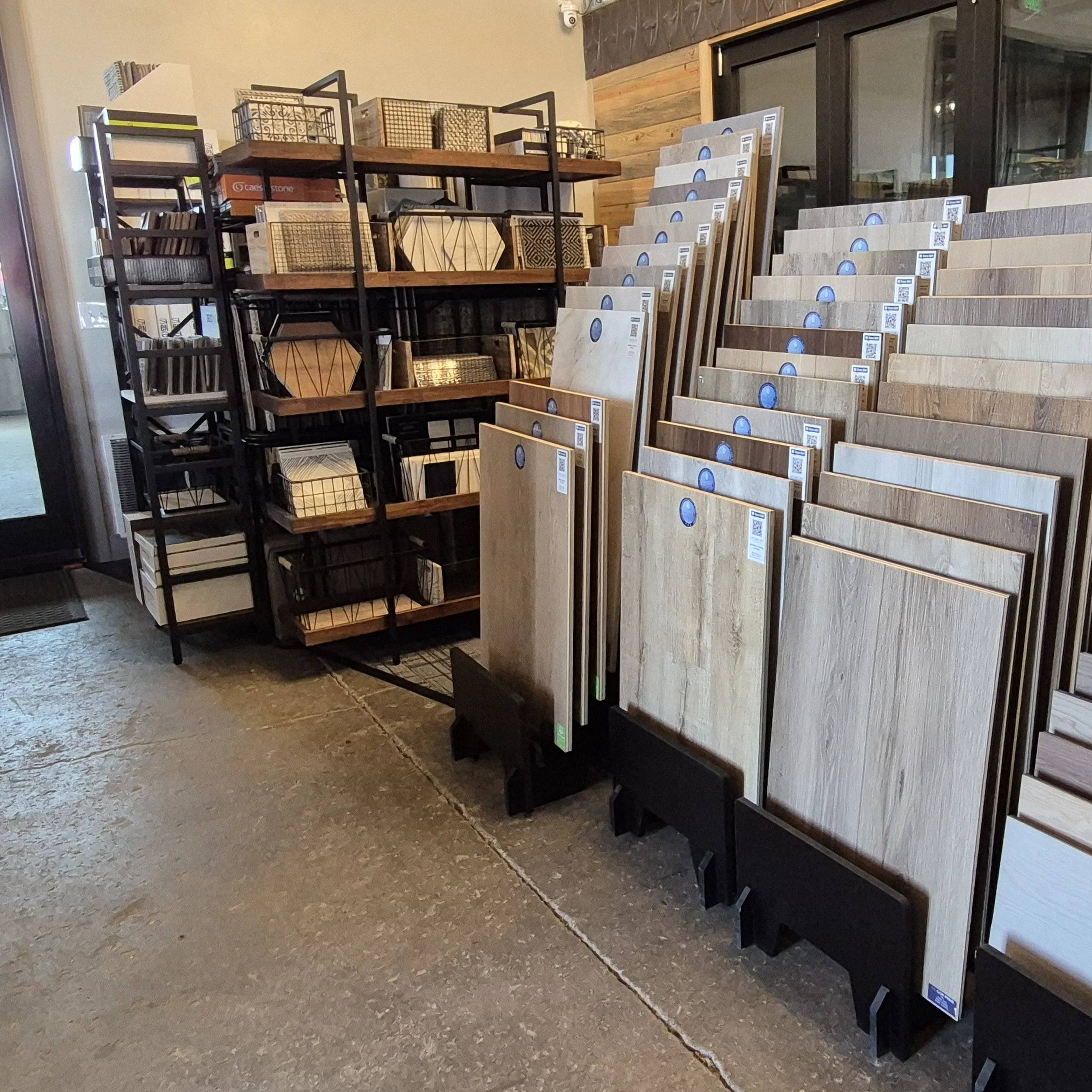 Vinyl Product samples at showroom | Total Floors